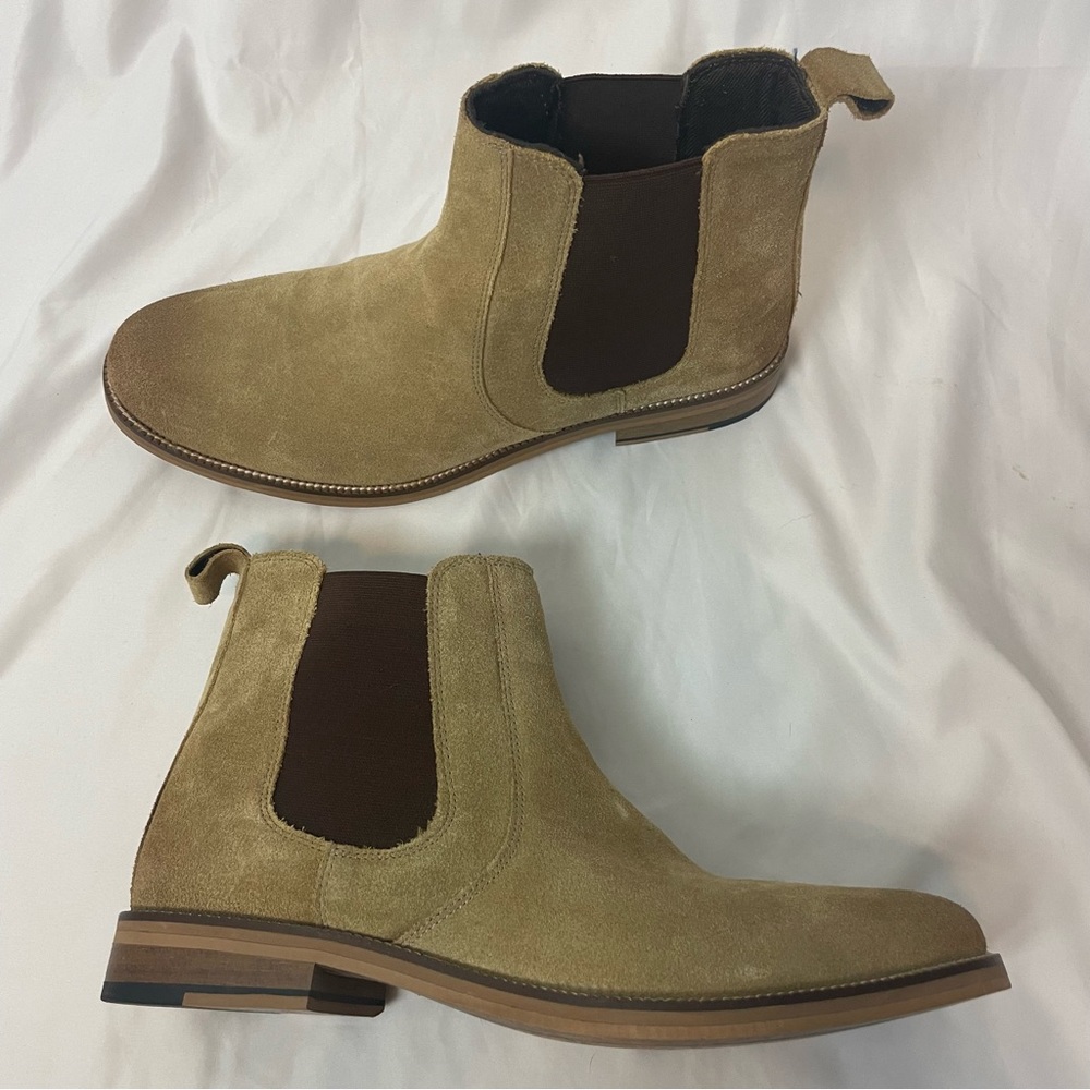 Crevo Tan Suede Chelsea Boots